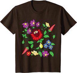 Hungarian folk art vector desing from kalocsa printed magyar T-Shirt
