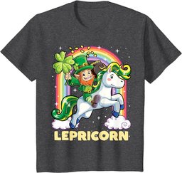 Unicorn St Patrick's Day Girls Women Leprechaun Lepricorn T-Shirt