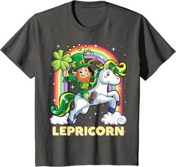 Unicorn St Patrick's Day Girls Women Leprechaun Lepricorn T-Shirt