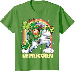 Unicorn St Patrick's Day Girls Women Leprechaun Lepricorn T-Shirt