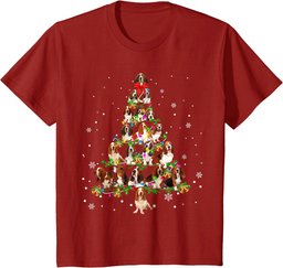Basset Hound Christmas Tree X-Mas Gift T-Shirt