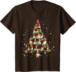Basset Hound Christmas Tree X-Mas Gift T-Shirt