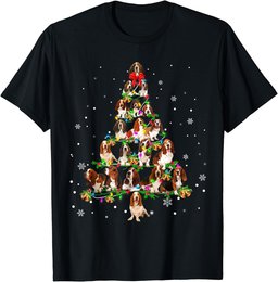 Basset Hound Christmas Tree X-Mas Gift T-Shirt