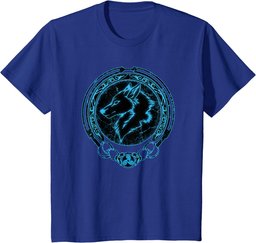 Viking Fenris Wolf Celtic Triskelion Symbol T-Shirt