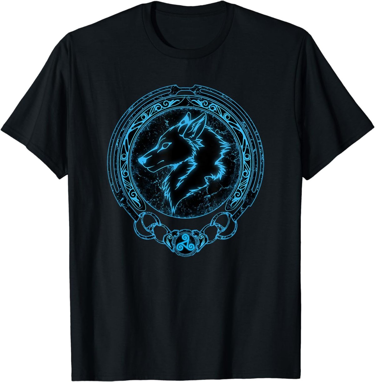 Viking Fenris Wolf Celtic Triskelion Symbol T-Shirt