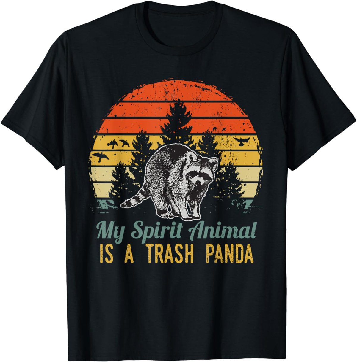 Raccoon Retro My Spirit Animal Is A Trash Panda T-Shirt