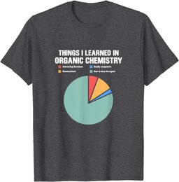 Chemistry Pie Chart Things I Learned In Organic Chemistry T-Shirt