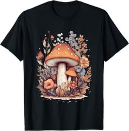 Cute Cottagecore Mushroom | Mushroom Collector Girls Women T-Shirt