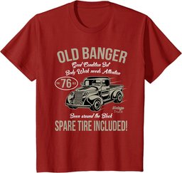 76th Birthday Vintage Old Banger 76 Years Old Men Gift Retro T-Shirt