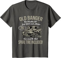 76th Birthday Vintage Old Banger 76 Years Old Men Gift Retro T-Shirt