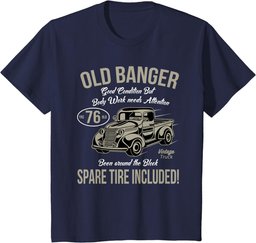 76th Birthday Vintage Old Banger 76 Years Old Men Gift Retro T-Shirt