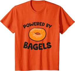 Powered By Bagels Breakfast Love Bagel T-Shirt