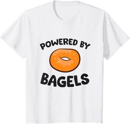 Powered By Bagels Breakfast Love Bagel T-Shirt