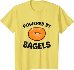 Powered By Bagels Breakfast Love Bagel T-Shirt