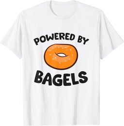 Powered By Bagels Breakfast Love Bagel T-Shirt