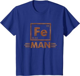 Fe Man Science T-Shirt - Funny Adults & Kids Tee or Gifts T-Shirt
