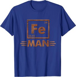 Fe Man Science T-Shirt - Funny Adults & Kids Tee or Gifts T-Shirt