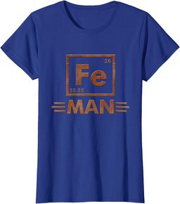 Fe Man Science T-Shirt - Funny Adults & Kids Tee or Gifts T-Shirt