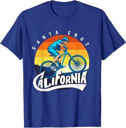Retro Vintage Biking Santa Cruz California Bicycle Biking T-Shirt