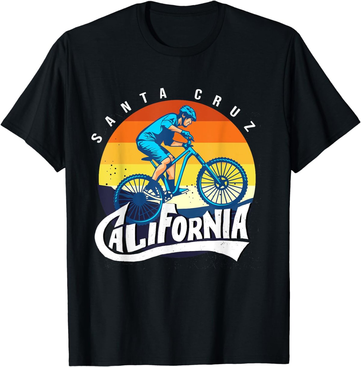 Retro Vintage Biking Santa Cruz California Bicycle Biking T-Shirt