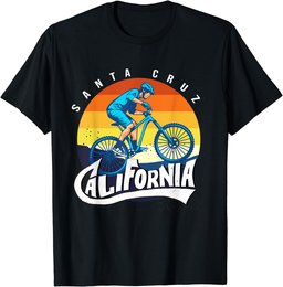 Retro Vintage Biking Santa Cruz California Bicycle Biking T-Shirt