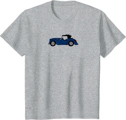 Morgan Blue 4+4 4/4 English Sportscar Antique Car Roadster T-Shirt