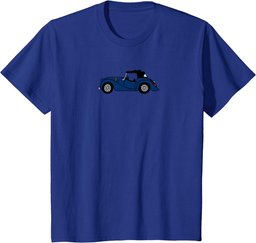 Morgan Blue 4+4 4/4 English Sportscar Antique Car Roadster T-Shirt