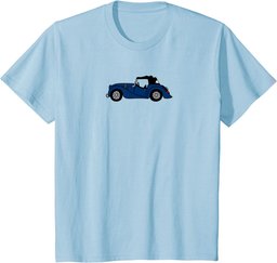 Morgan Blue 4+4 4/4 English Sportscar Antique Car Roadster T-Shirt