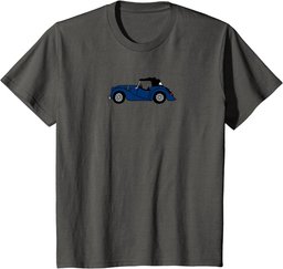 Morgan Blue 4+4 4/4 English Sportscar Antique Car Roadster T-Shirt
