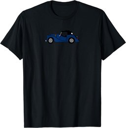 Morgan Blue 4+4 4/4 English Sportscar Antique Car Roadster T-Shirt