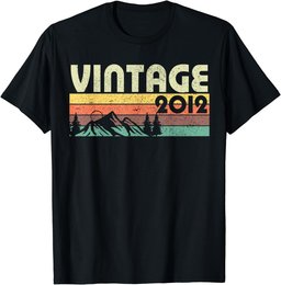 Retro Vintage 2012 Graphics 12th Birthday Gift 12 years old T-Shirt