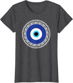 Greek Evil Eye In Greek Key Circle Greek Key Around Evil Eye T-Shirt