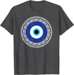 Greek Evil Eye In Greek Key Circle Greek Key Around Evil Eye T-Shirt
