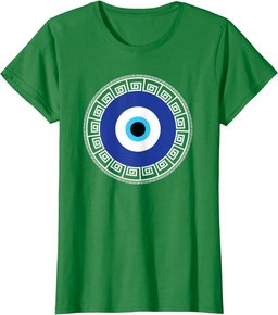 Greek Evil Eye In Greek Key Circle Greek Key Around Evil Eye T-Shirt