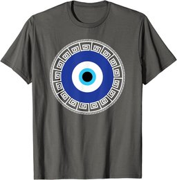 Greek Evil Eye In Greek Key Circle Greek Key Around Evil Eye T-Shirt