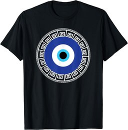 Greek Evil Eye In Greek Key Circle Greek Key Around Evil Eye T-Shirt
