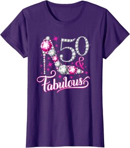 50th Birthday design. 50 & Fabulous womens T-Shirt