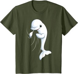 Beluga Whale Kids Boys Girls Women T-Shirt