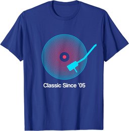 Classic Since '05 Vinyl - 19th Birthday Gift Idea for Men T-Shirt