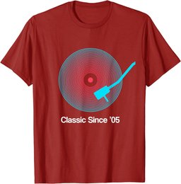 Classic Since '05 Vinyl - 19th Birthday Gift Idea for Men T-Shirt