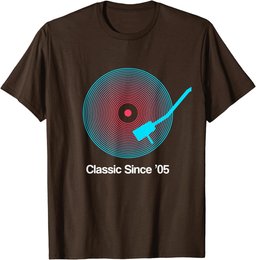 Classic Since '05 Vinyl - 19th Birthday Gift Idea for Men T-Shirt