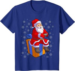 Christmas Kids Boys Men Shirt Santa Video Gamer Xmas T-Shirt