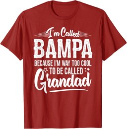 Bampa Tee Shirt from Grandchildren Funny Grandfather Bampa T-Shirt