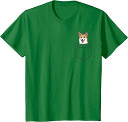 Corgi Dog In The Pocket Cute Dog Pocket Welsh Corgi T-Shirt