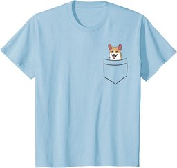 Corgi Dog In The Pocket Cute Dog Pocket Welsh Corgi T-Shirt