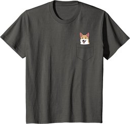 Corgi Dog In The Pocket Cute Dog Pocket Welsh Corgi T-Shirt