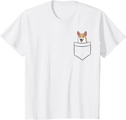 Corgi Dog In The Pocket Cute Dog Pocket Welsh Corgi T-Shirt