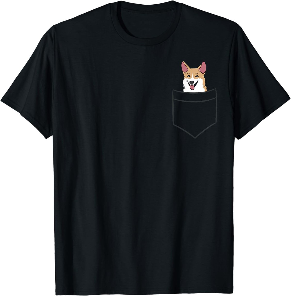 Corgi Dog In The Pocket Cute Dog Pocket Welsh Corgi T-Shirt