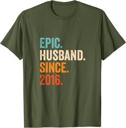Epic Husband Since 2016 | 8th wedding anniversary 8 years T-Shirt