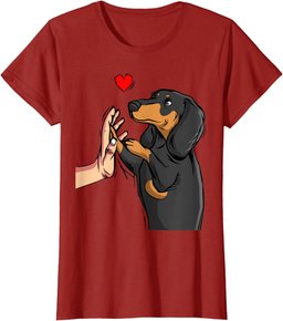 Dachshund Love Weiner Dog Mom Funny Girls Gift T-Shirt